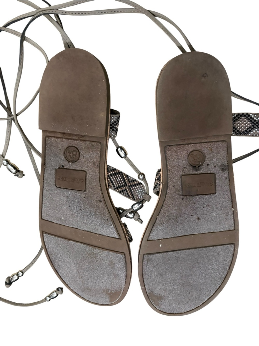 Sam & Libby Beaded Gladiator Wrap Sandals - Size 8.5 - Picture 7 of 9